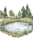 Forest Pond Wall Print