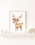 Forest Friend Deer Wall Print