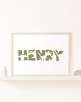 Roar-some Custom Dinosaur Name Wall Print