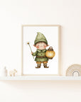 Glowlight Gnome Wall Print