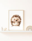 Forest Friend Hedgehog Wall Print