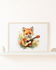 Strummin’ Sweet Fox Wall Print
