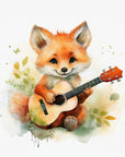 Strummin’ Sweet Fox Wall Print