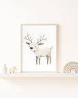 Snow Much Fun Reindeer Wall Print