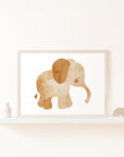 Safari Baby Elephant Wall Print