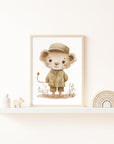 Safari Scout Lion Wall Print