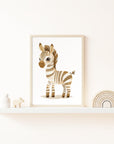 Safari Zebra Wall Print