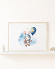 Astronaut Bunny Wall Print