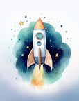 Blast Off Wall Print