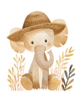 Safari Scout Elephant Wall Print