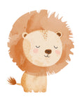 Safari Sleepy Lion Wall Print