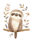 Safari Sloth Wall Print
