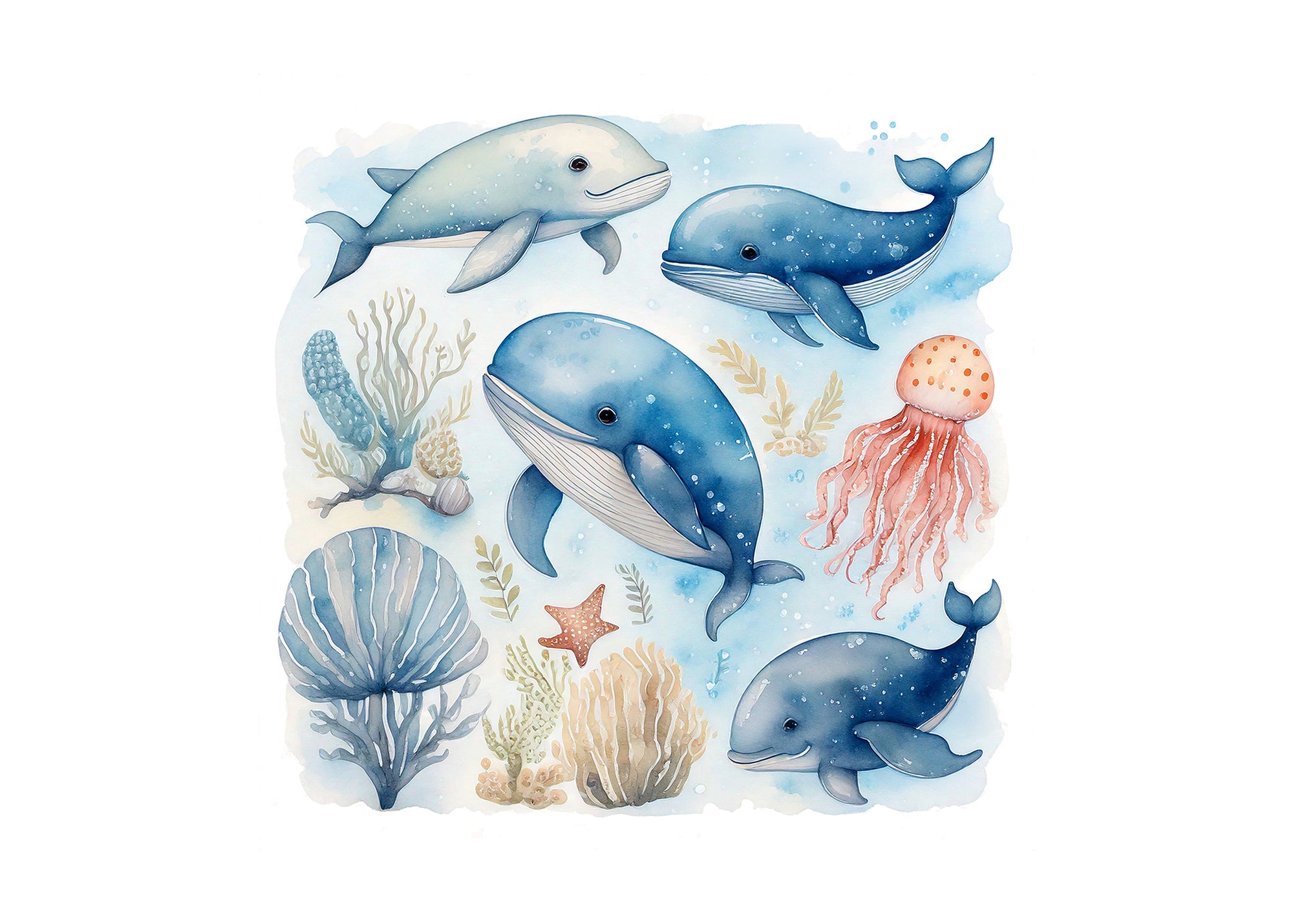 All Together Now – Sea Creatures Wall Print