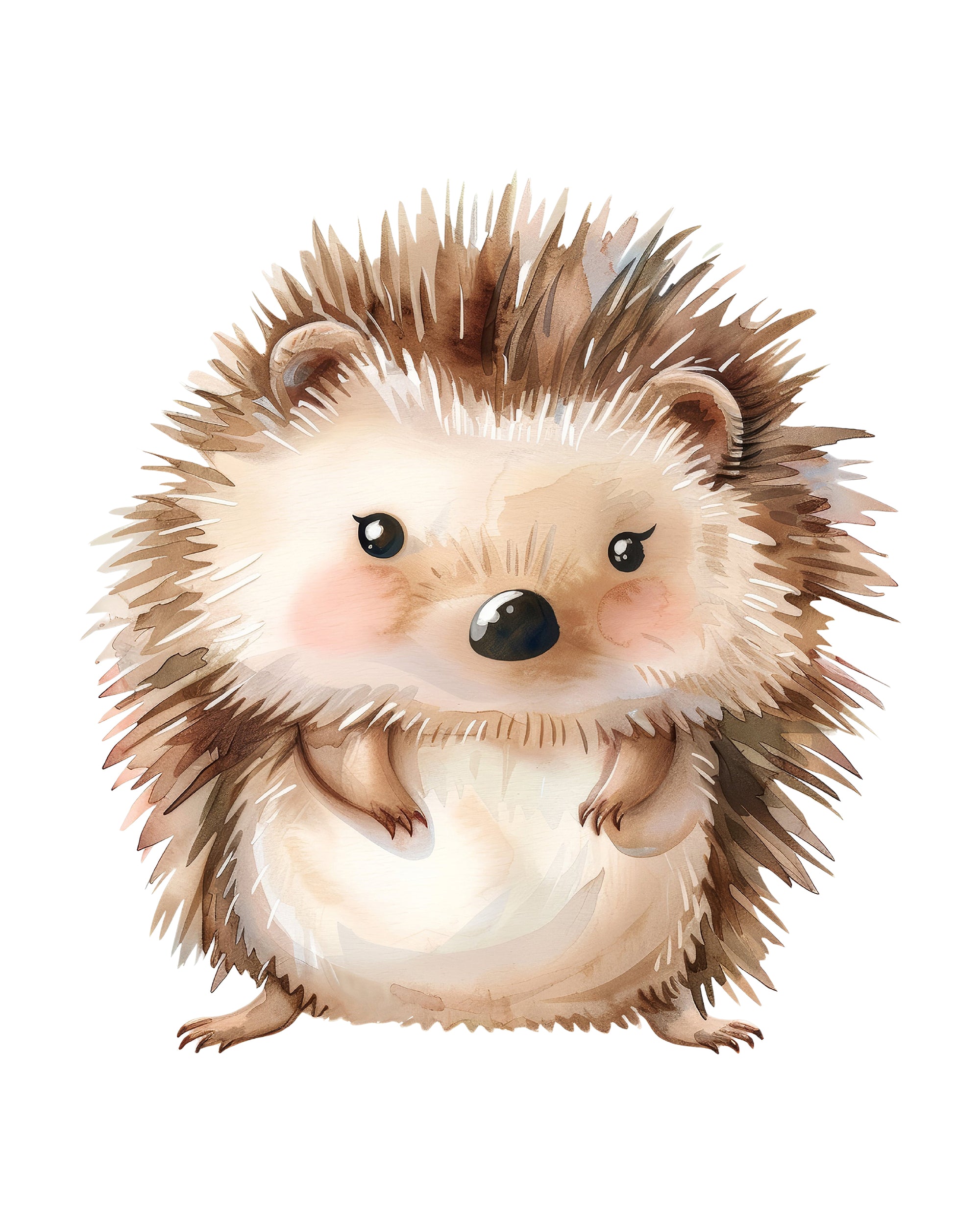 Forest Friend Hedgehog Wall Print