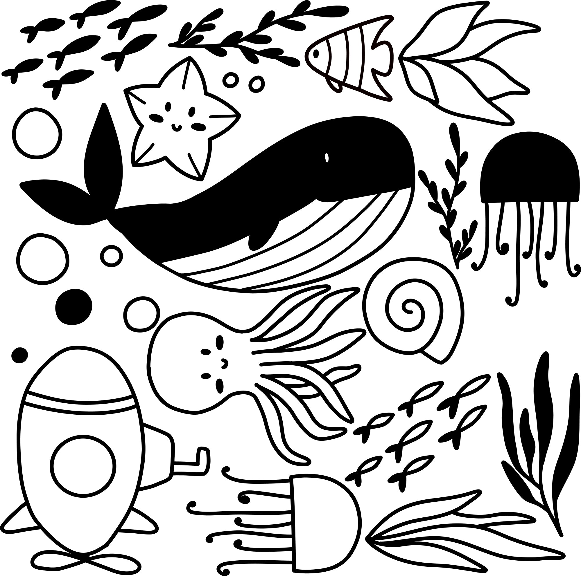 Whale Hello! Ocean Wall Decals