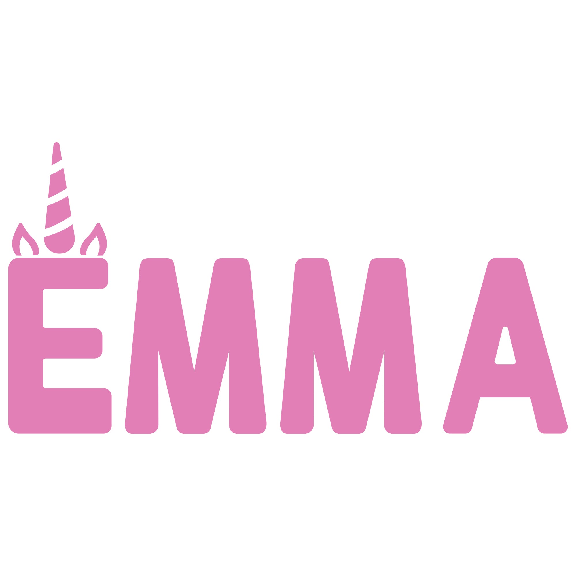 Custom Unicorn Name Wall Decal