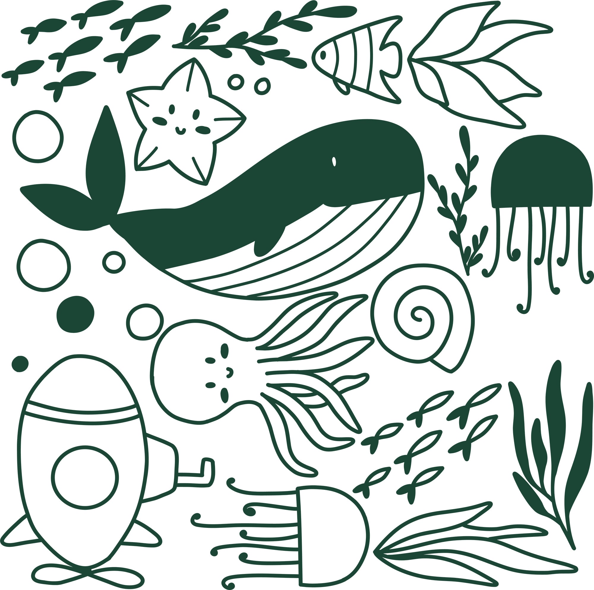 Whale Hello! Ocean Wall Decals