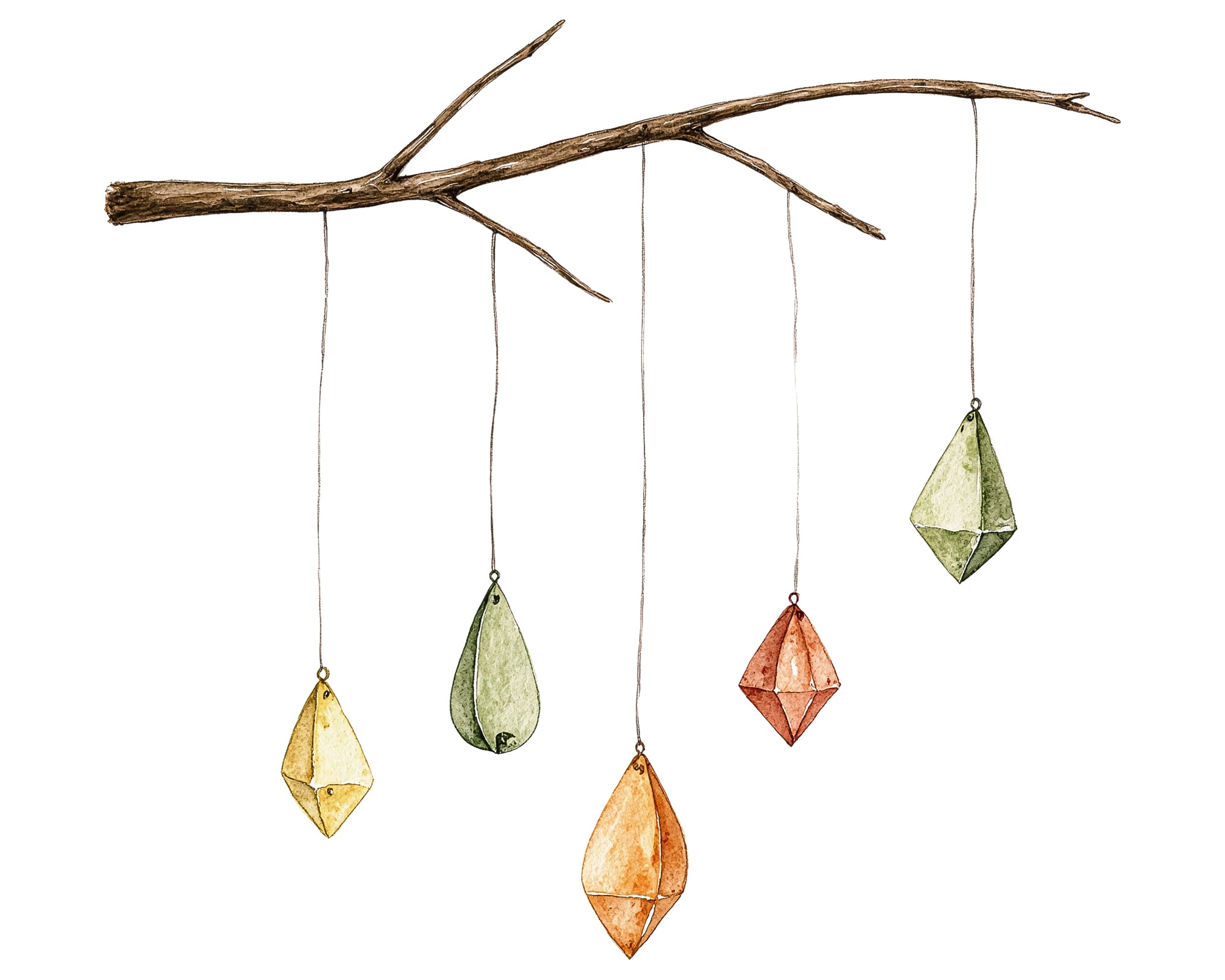 Hanging Forest Gems Wall Print