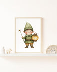 Glowlight Gnome Wall Print