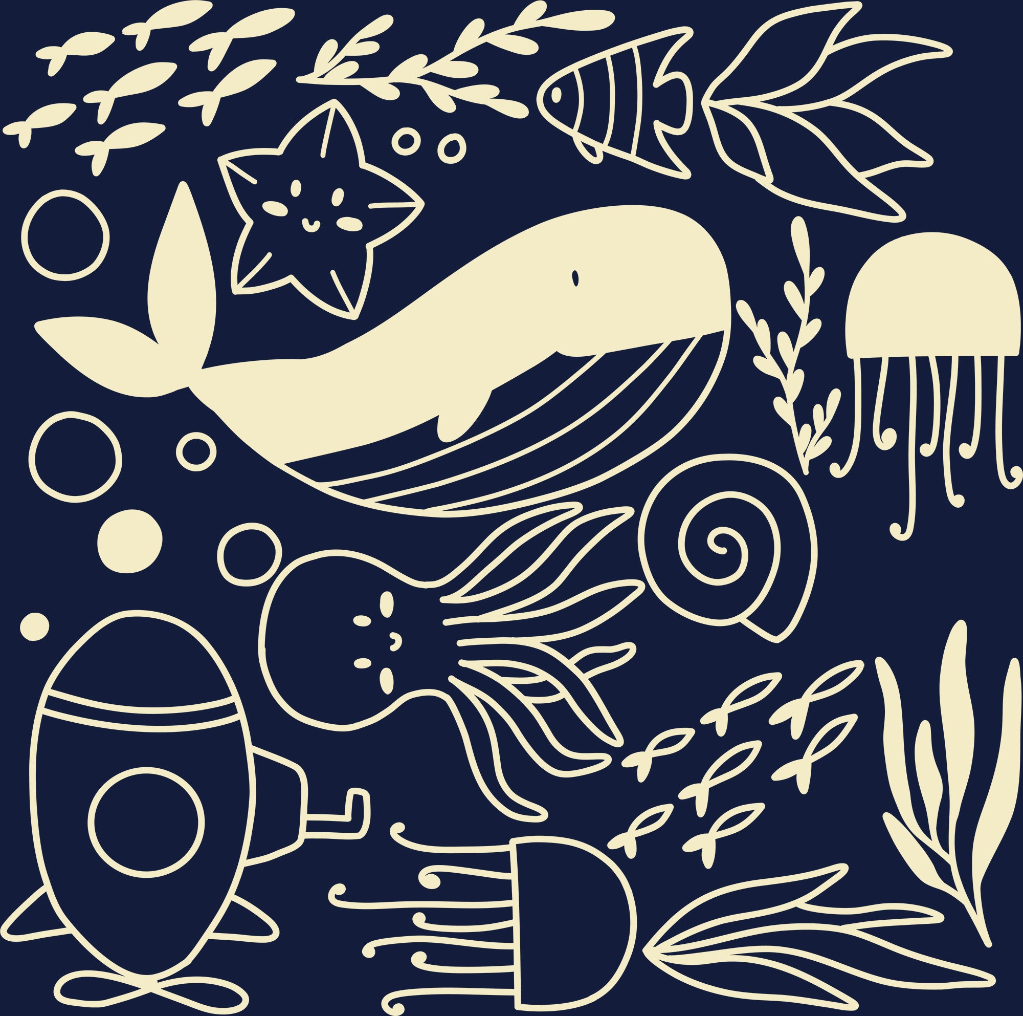 Whale Hello! Ocean Wall Decals