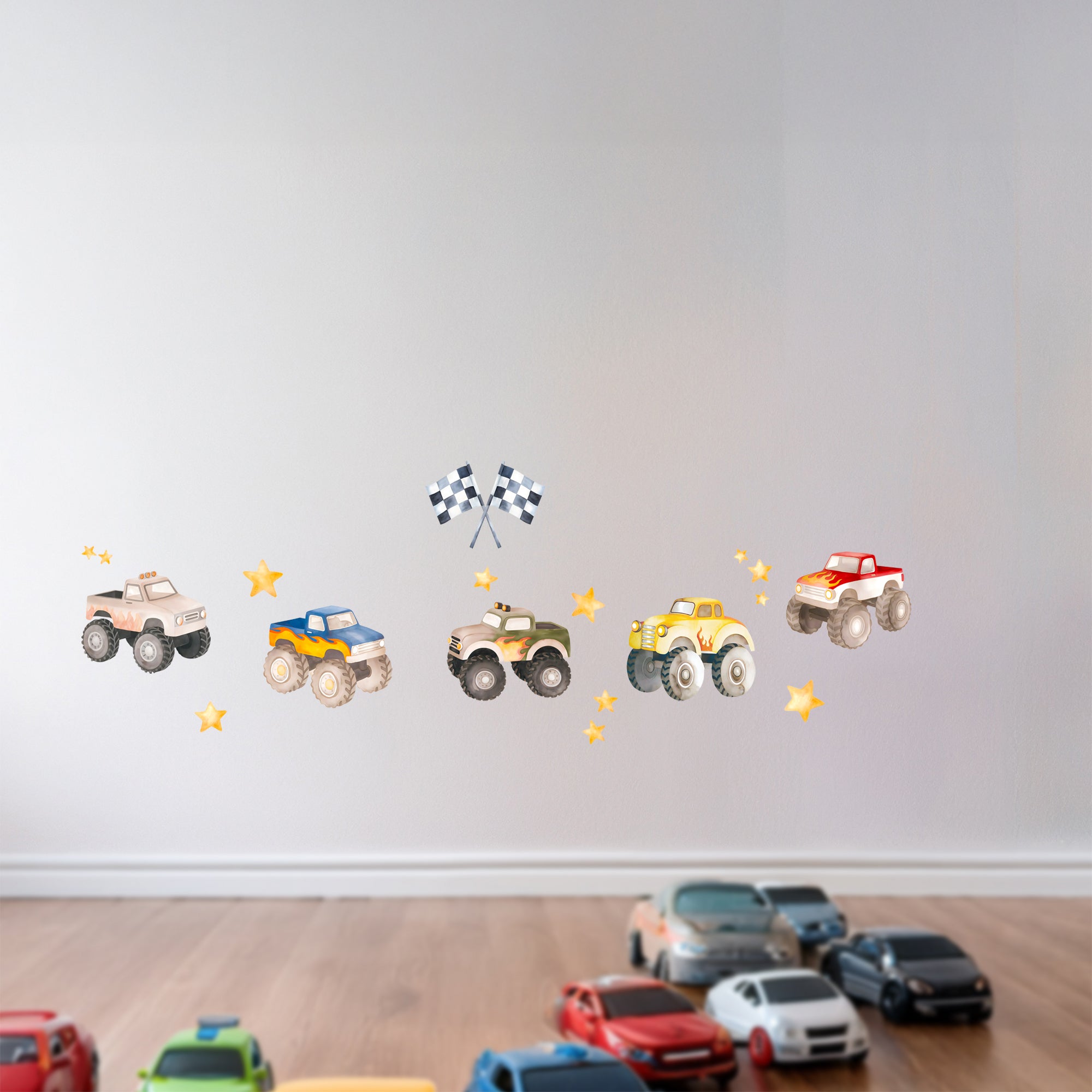 Revved Up Monster Truck Decals