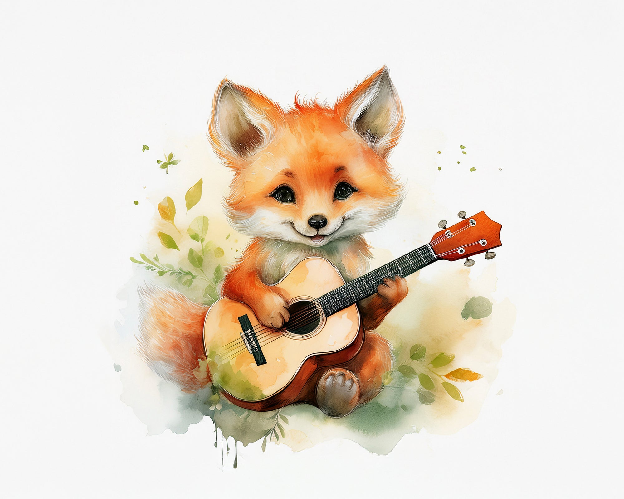 Strummin’ Sweet Fox Wall Print