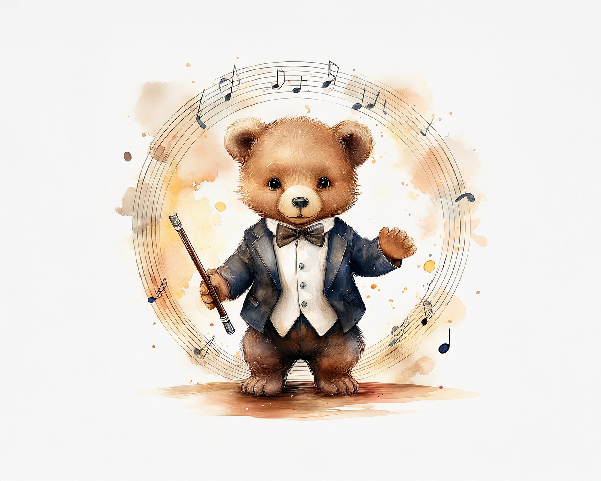 Take a Bow Mr. Bear Wall Print