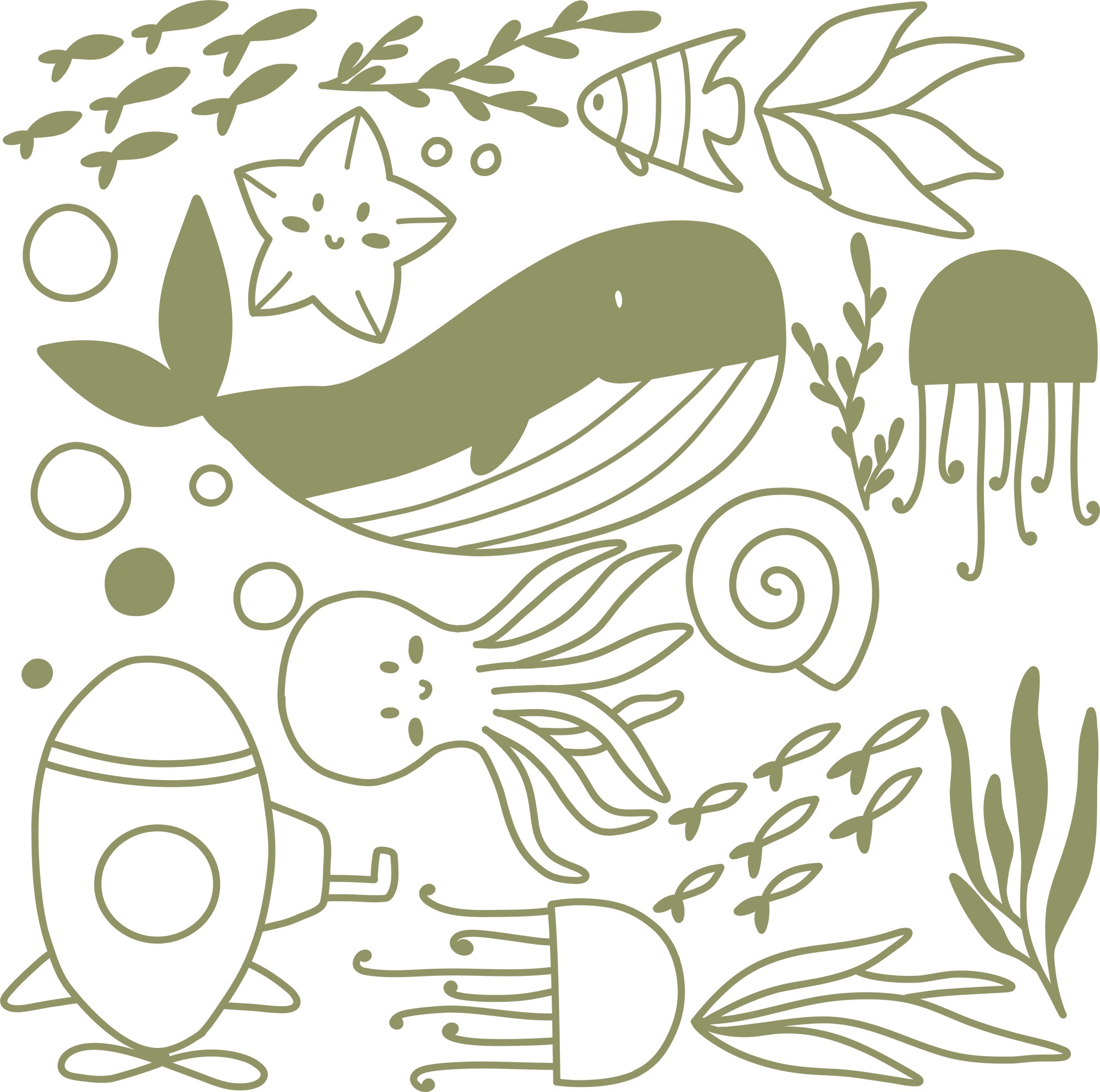 Whale Hello! Ocean Wall Decals