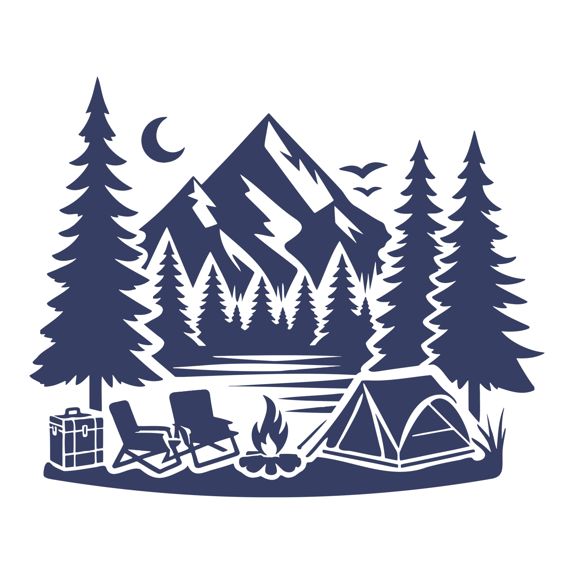 Camping Under the Stars Wall Decal