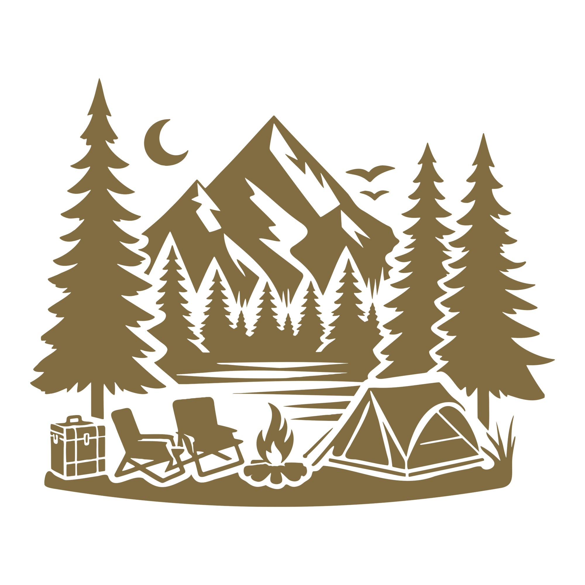 Camping Under the Stars Wall Decal