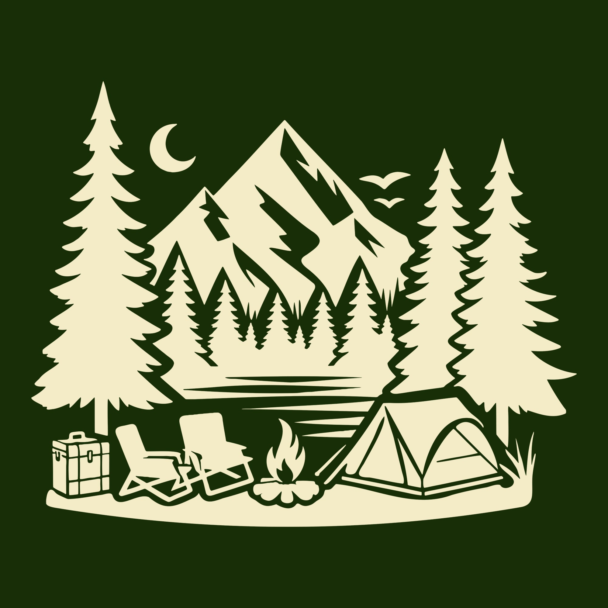 Camping Under the Stars Wall Decal