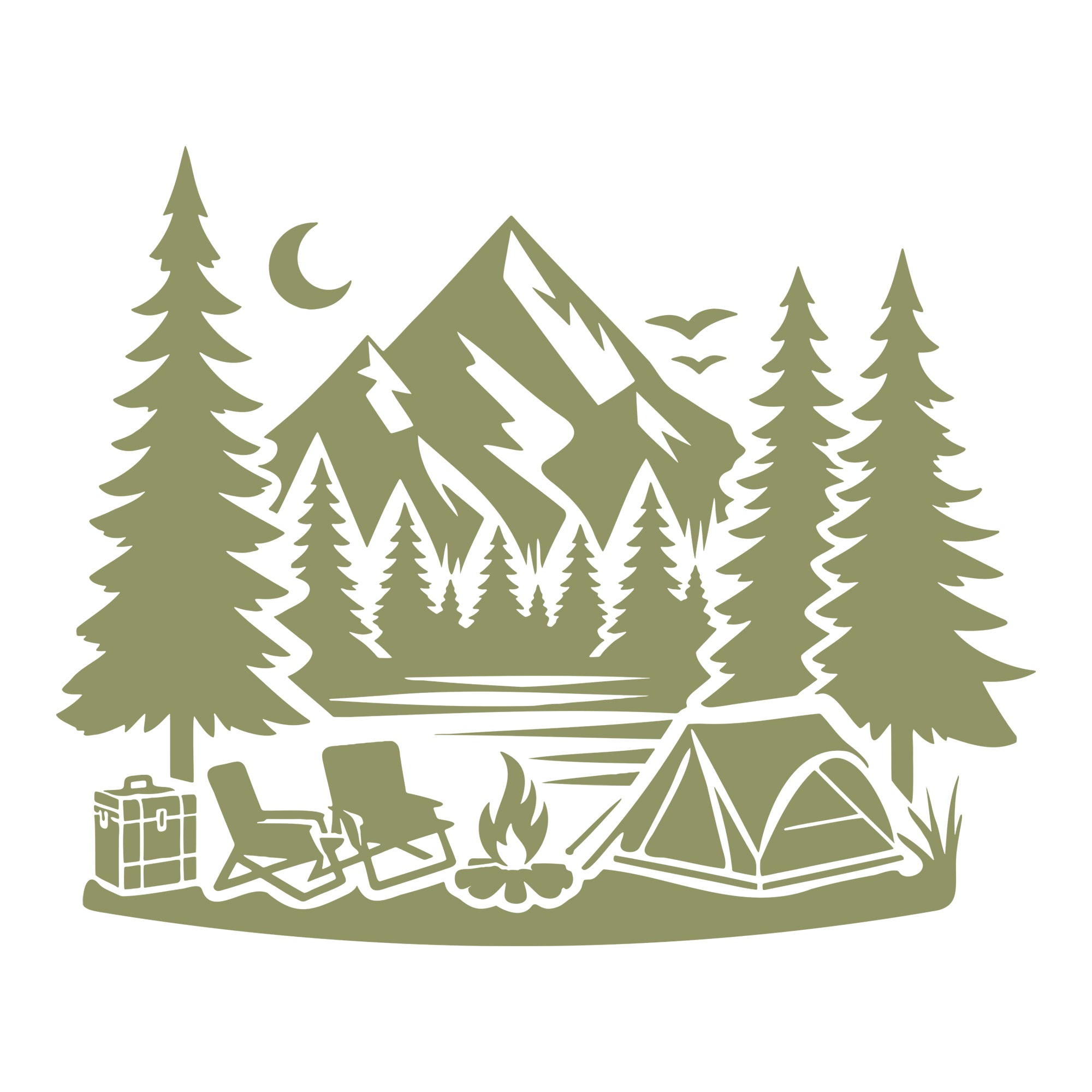 Camping Under the Stars Wall Decal