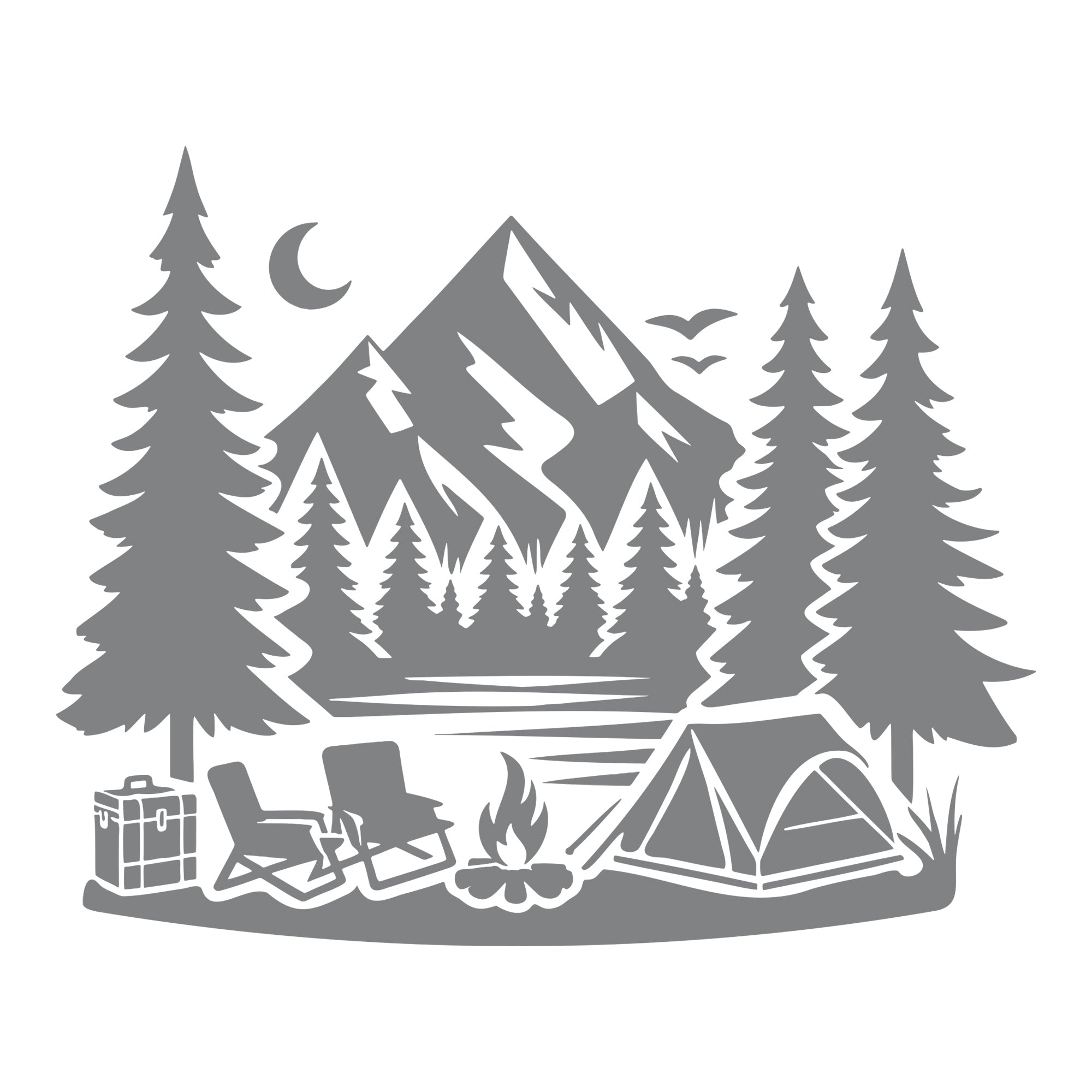 Camping Under the Stars Wall Decal