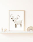 Snow Much Fun Reindeer Wall Print